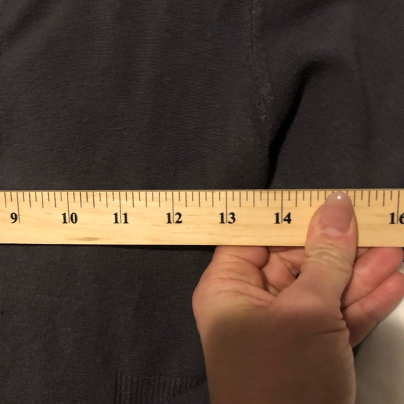 Alysi alysi alysi gray cardigan leather patch GUC 886 - Picture 6 of 9